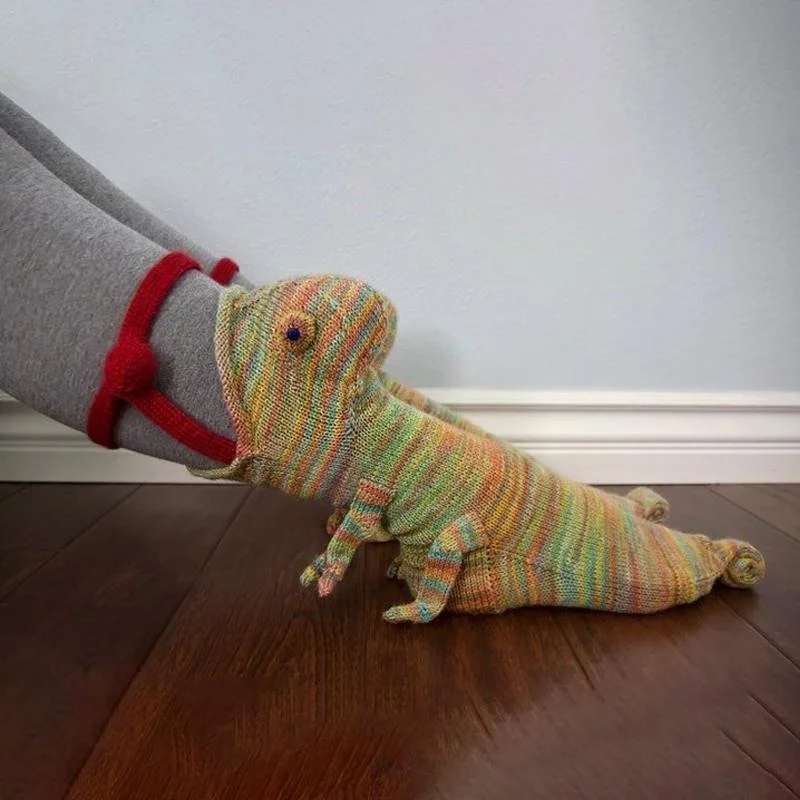 Knit Crocodile Socks