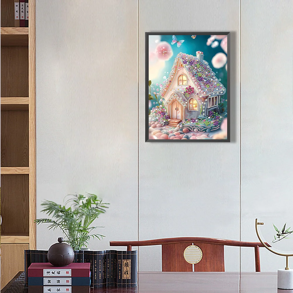 Diamond Painting - Partial Special Shaped Drill - Garden House(30*40cm)
