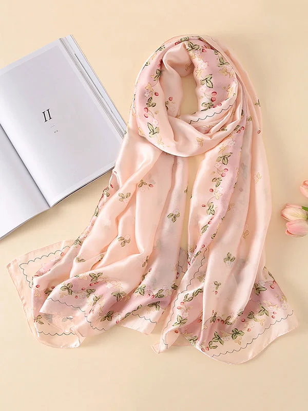 Leaves Print Sun protection Scarf