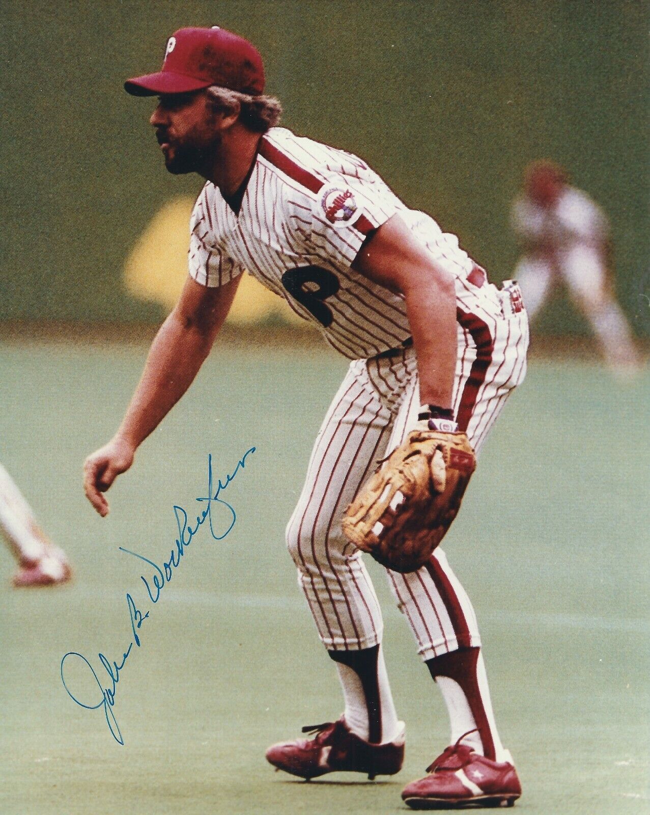 Autographed JOHN WOCKENFUSS Philadelphia Phillies 8x10 Photo Poster painting- COA