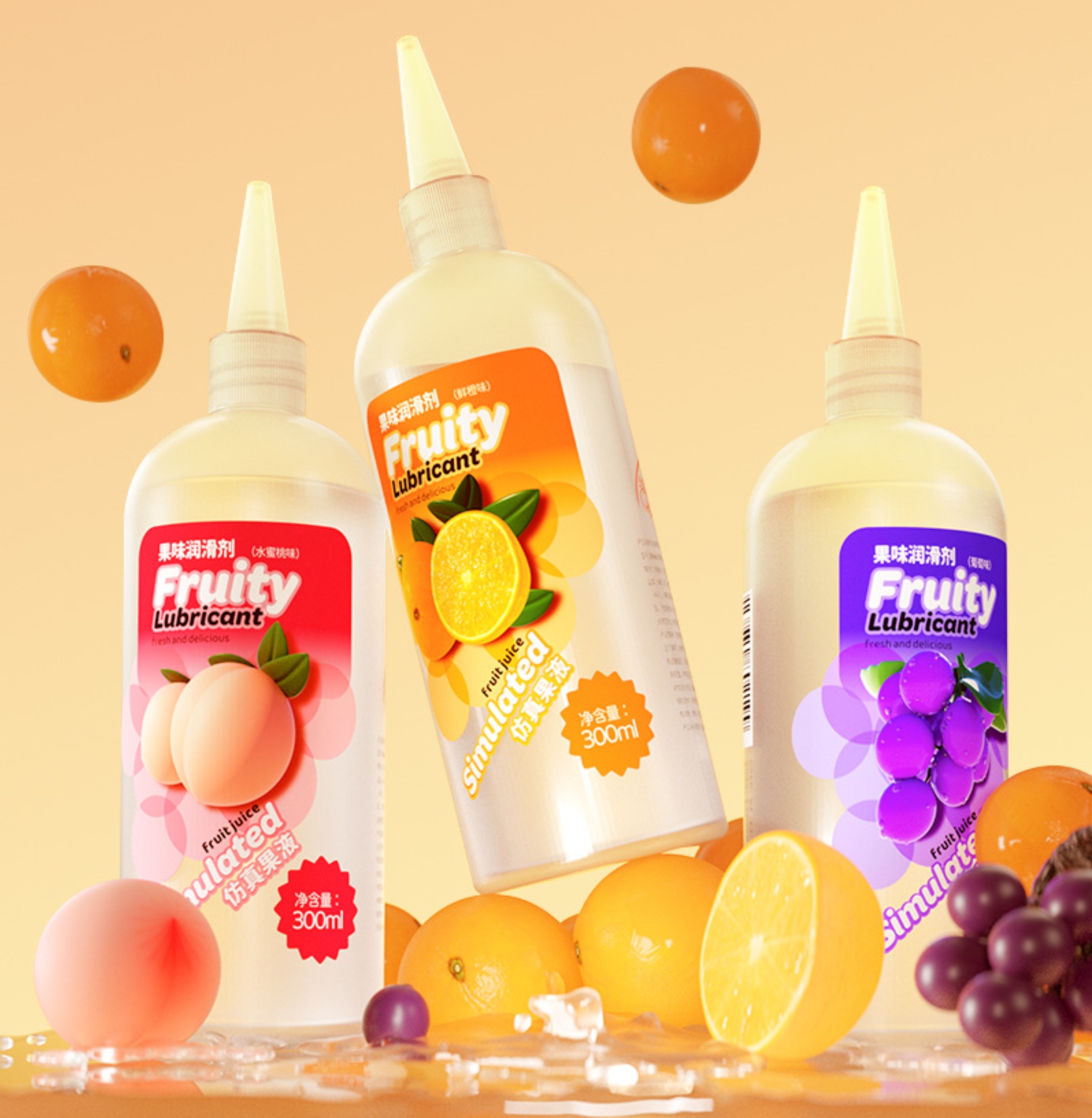 Fruit Flavor Water-based Sex Lube 