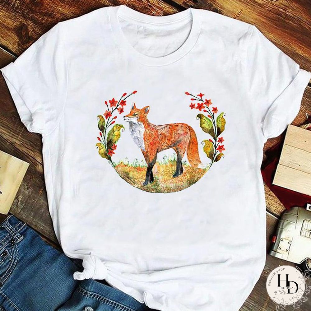 Tee Fashion Women Ladies Tshirt Top Lady Print Female Clothes Animal Trend Spring Summer