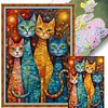 Cat-14CT Stamped Cross Stitch 40*60cm tapestrymarket