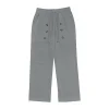 Men's Casual Hawaii Beach Multi Button Cotton Linen Trousers by Inlyline
