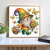 Peinture diamant de forme spéciale de gnome de fleur-30*30cm