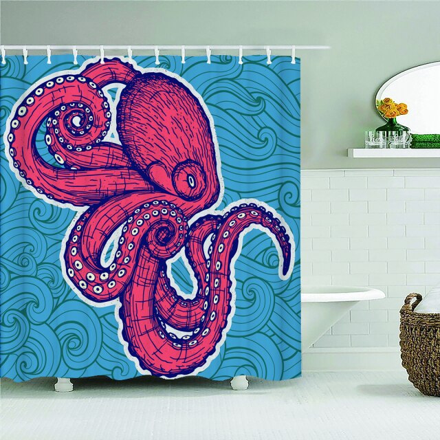 

Shower Curtain – Shark Octopus-180*180cm, 501 Original