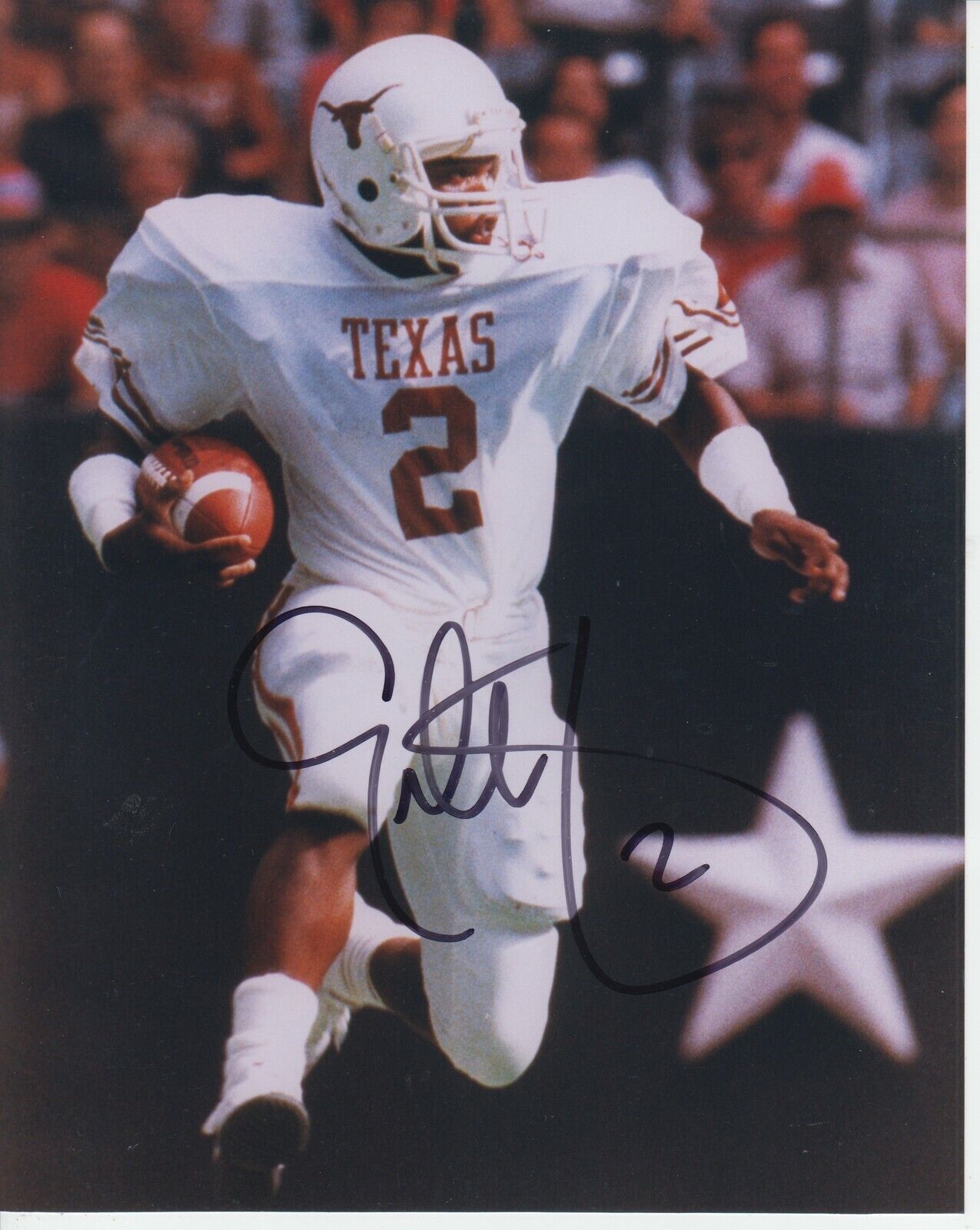 Eric Metcalf #4 8x10 Signed Photo Poster painting w/ COA Texas Longhorns -