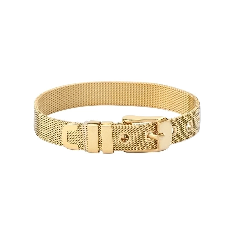 Retro Gold-plated Mesh Strap Titanium Steel Bracelet