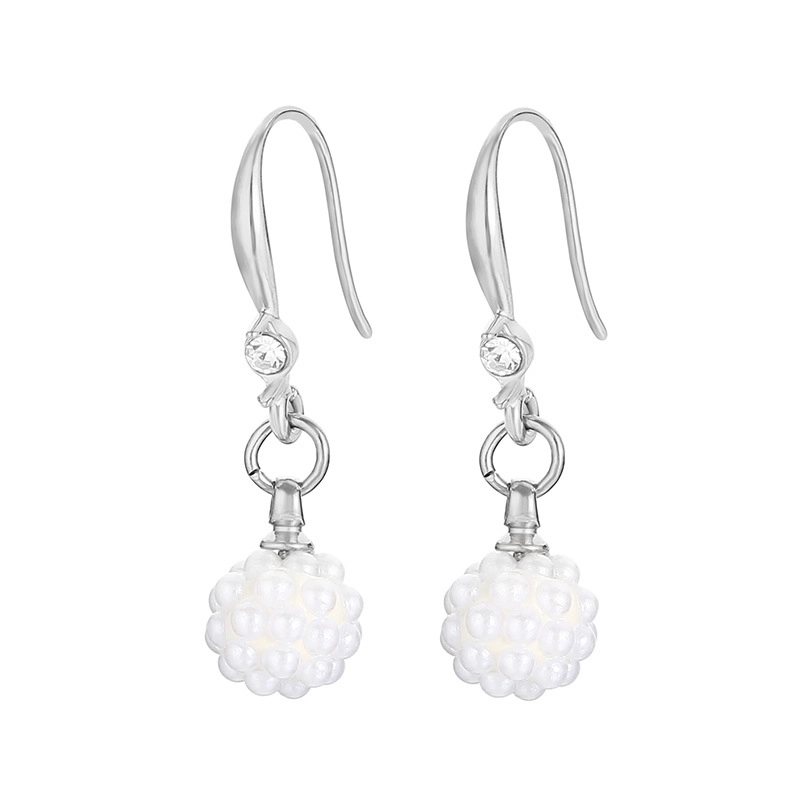 1 Pair Fashion Solid Color Plating Inlay 304 Stainless Steel Stainless Steel Satellite Stone Rhinestones 18K Gold Plated Drop Earrings