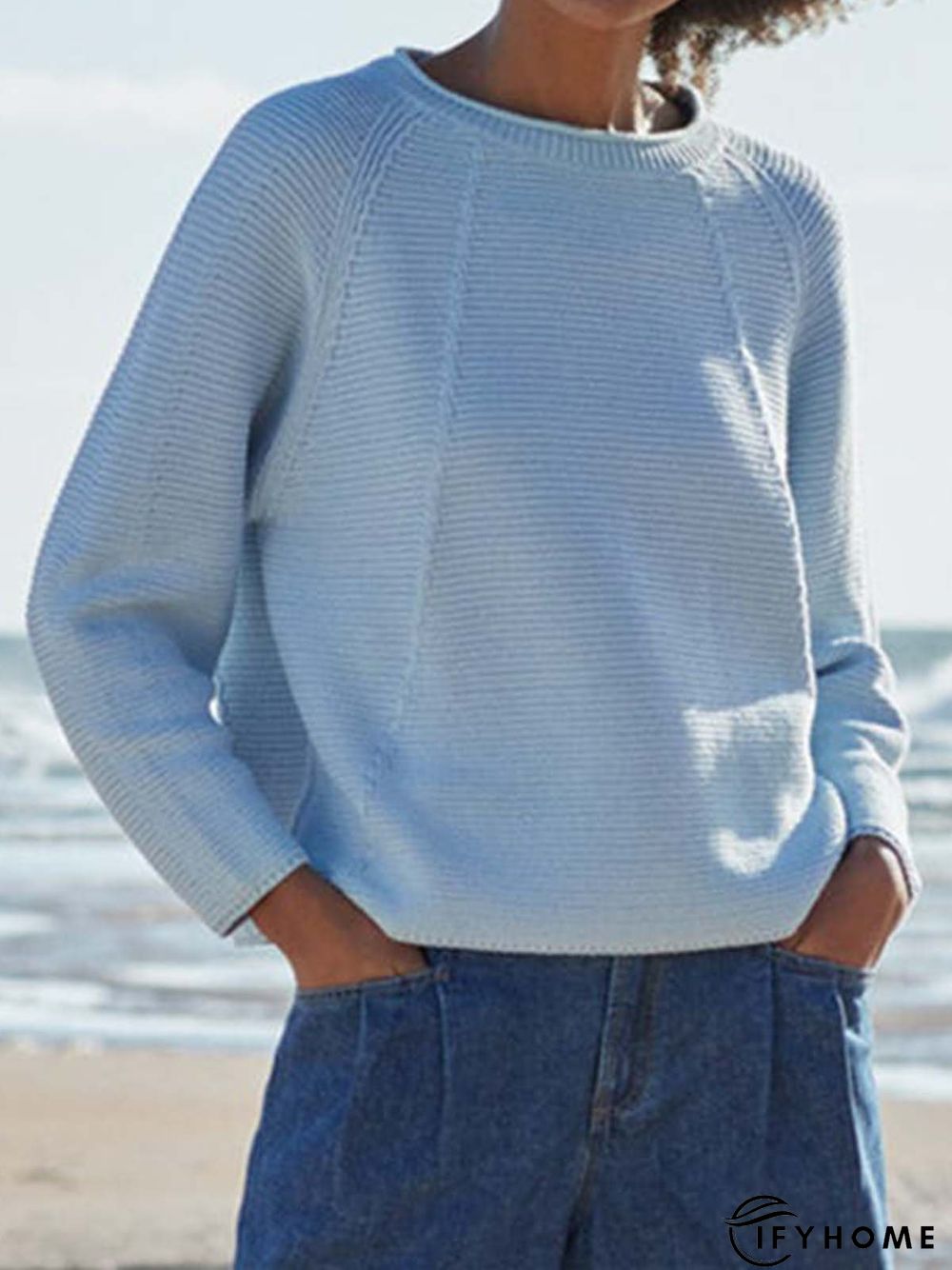 Wool/Knitting Raglan Sleeve Sweater | IFYHOME