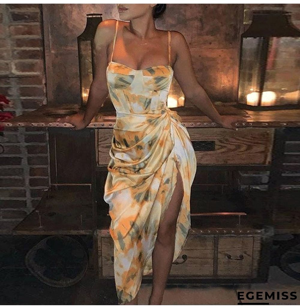 Women's Sexy Suspender Printed Dress In Summer | EGEMISS