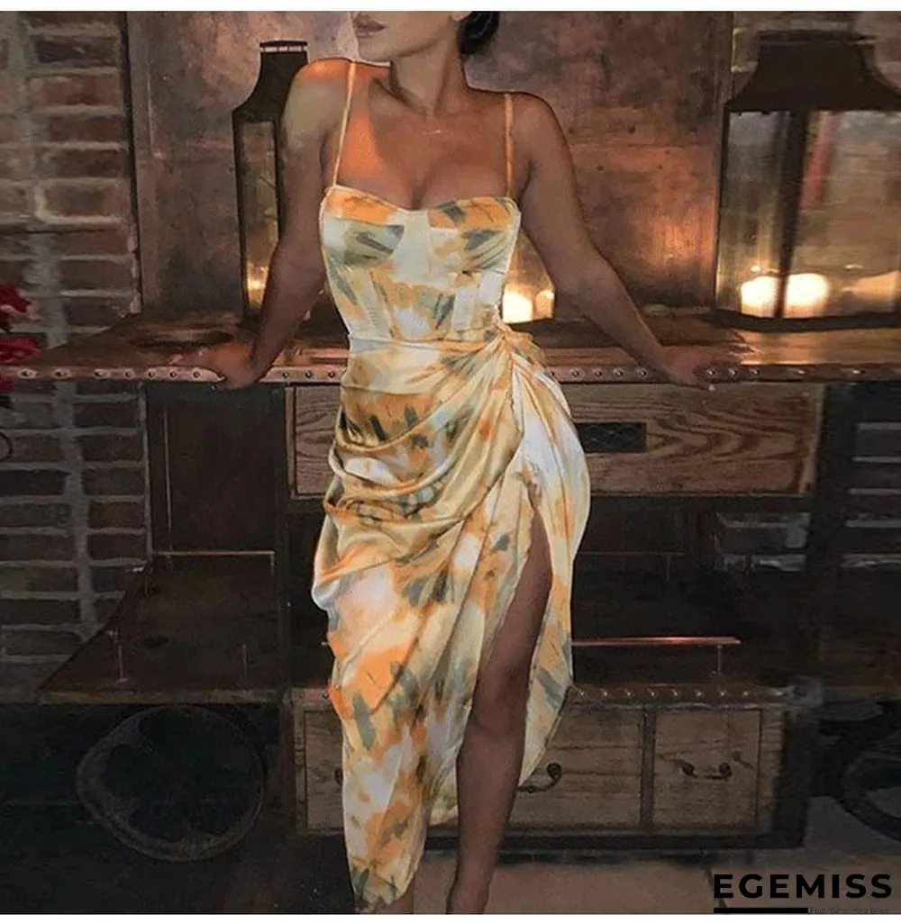 Women's Sexy Suspender Printed Dress In Summer | EGEMISS