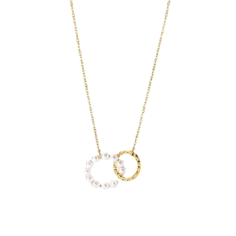 Elegant Lady Geometric 304 Stainless Steel 18K Gold Plated Plating Pendant Necklace