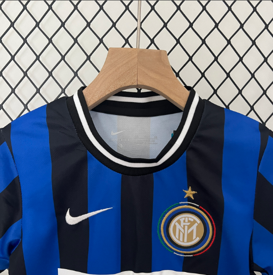 Retro 09/10 Inter Milan Home Kids Kit Football Shirt Thai Quality