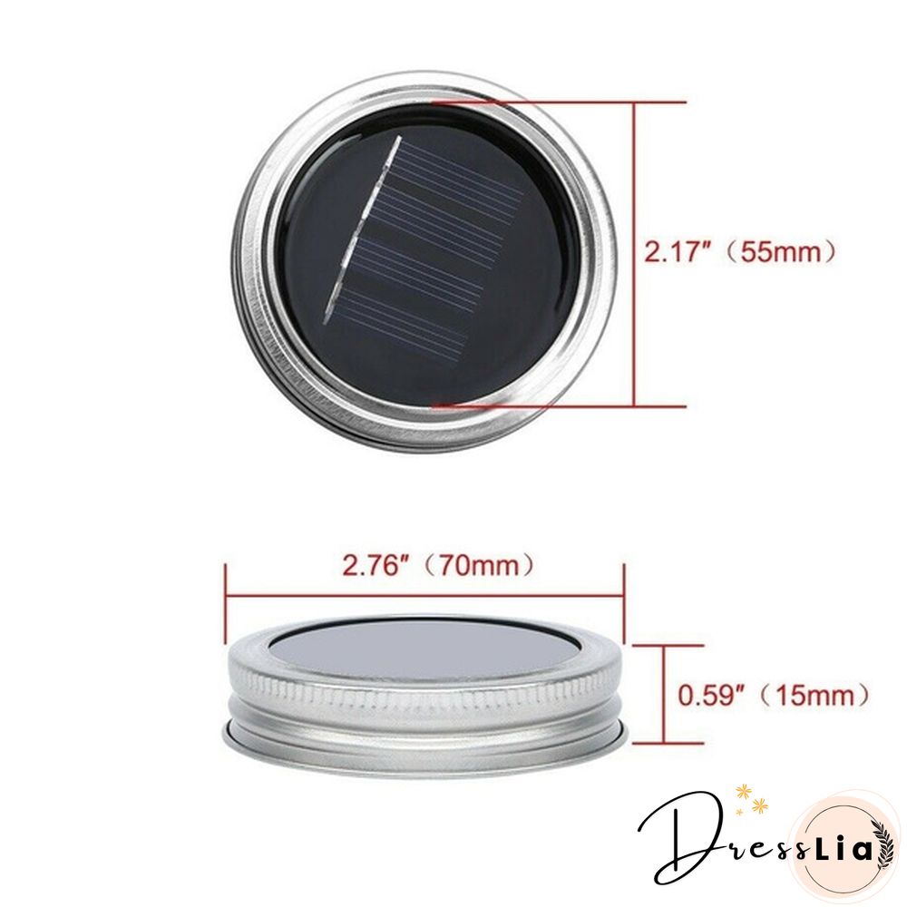 5/10/15 Pack Solar Powered Lid Lights 200cm 20 LEDs Mason Jar Solar Lights with Hangers , Indoor or Outdoor Usage for Wedding Christmas Holiday Party Decor (Jars Not Included)