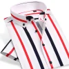 Cotton Business Casual Short-Sleeved Striped Shirt