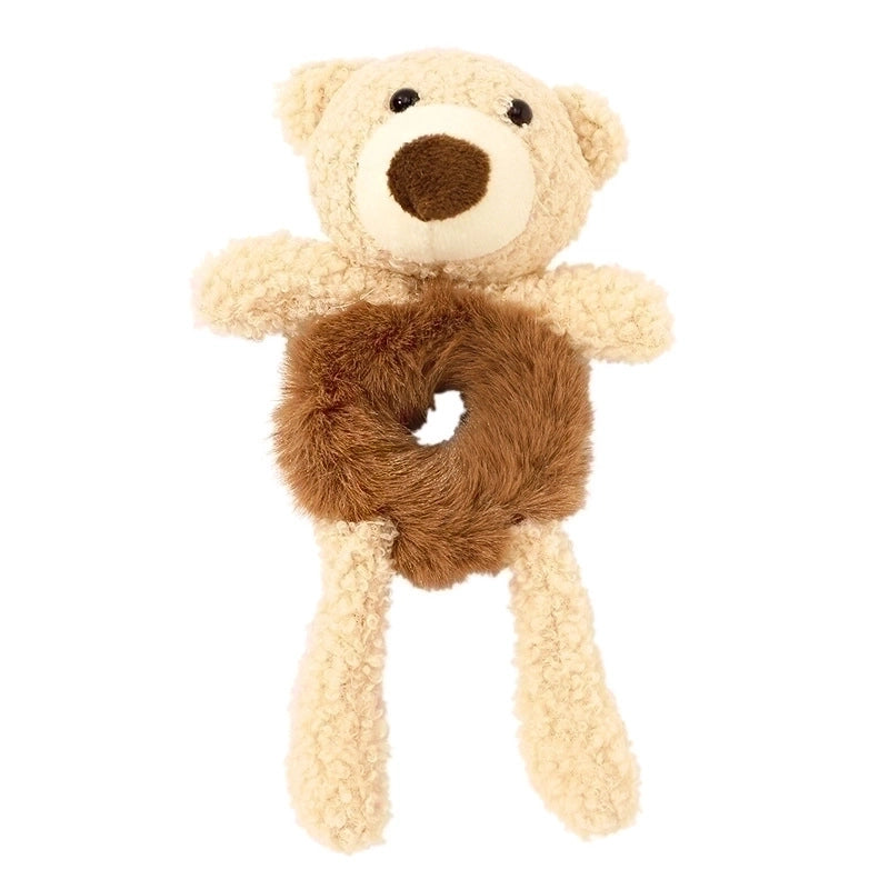 Cartoon Style Bear Plush Hair Tie