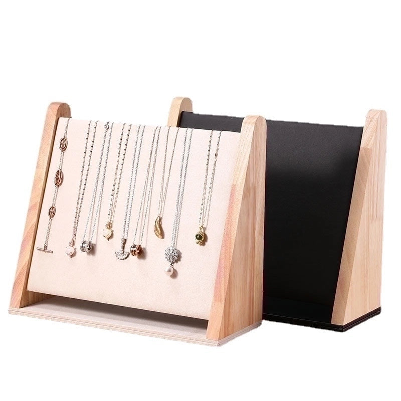Minimalist Classic Style Color Block Wood Jewelry Rack