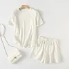 2022 Fashion Clothes Women Summer Short Sleeve T Shirts With Mini Shorts Stretch High Waist Two Pieces Sets Ladies Outfits