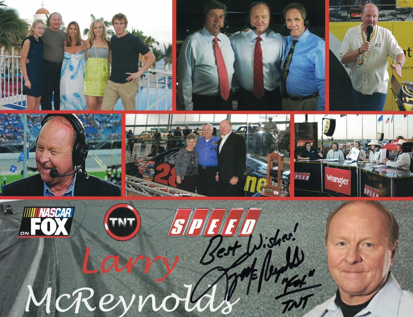 Larry McReynolds Nascar Fox Sports Signed Autographed 8.5x11 Photo Poster painting TNT