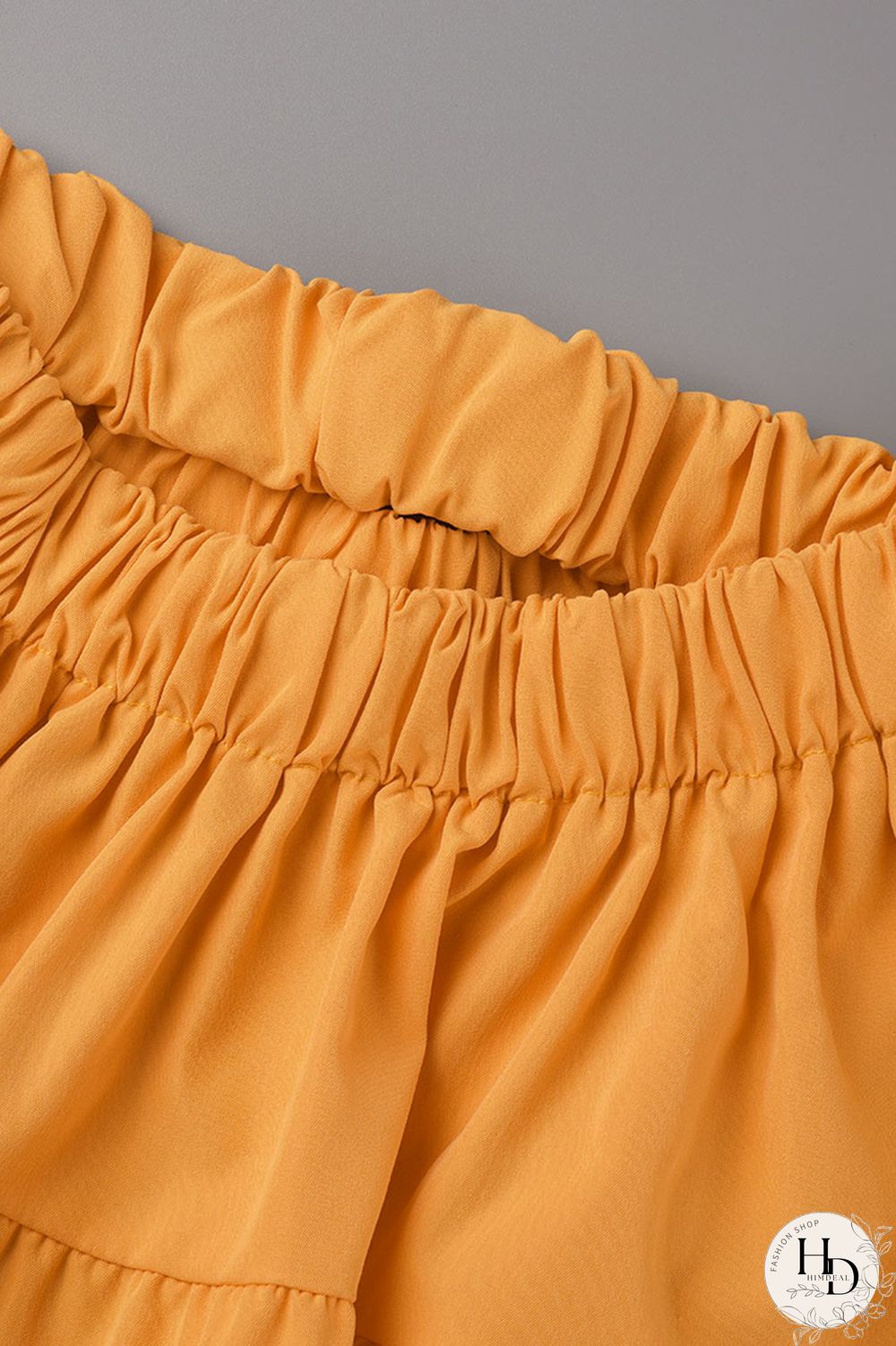 Orange Sexy Casual Solid Patchwork Backless Off the Shoulder Short Sleeve Dress