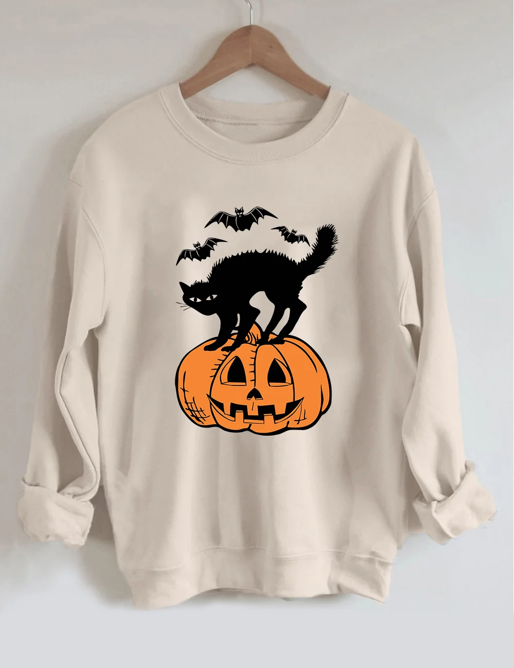 Black Cat Pumpkin Halloween Sweatshirt