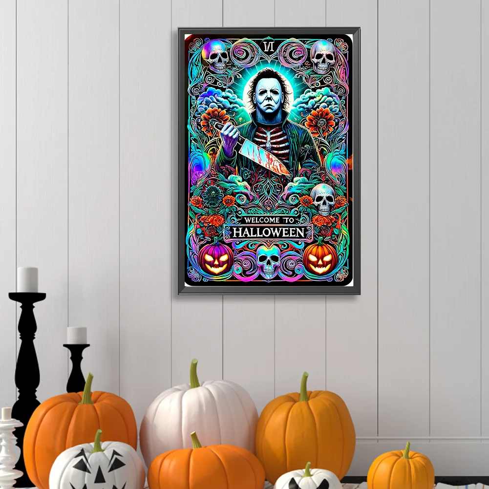 Diamond Painting - Full Round Drill - Halloween Horror Tarot(Canvas|40*60cm)