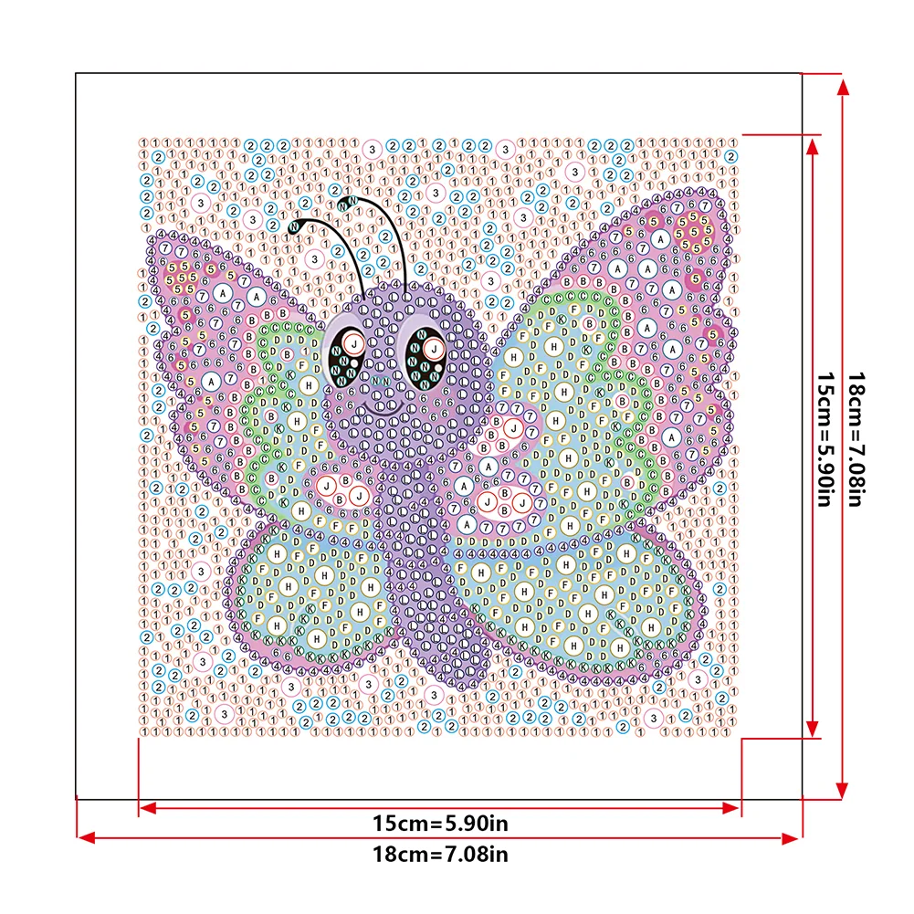 Diamond Painting - Full Crystal Rhinestone - Butterfly(18*18cm)【Without Frame】