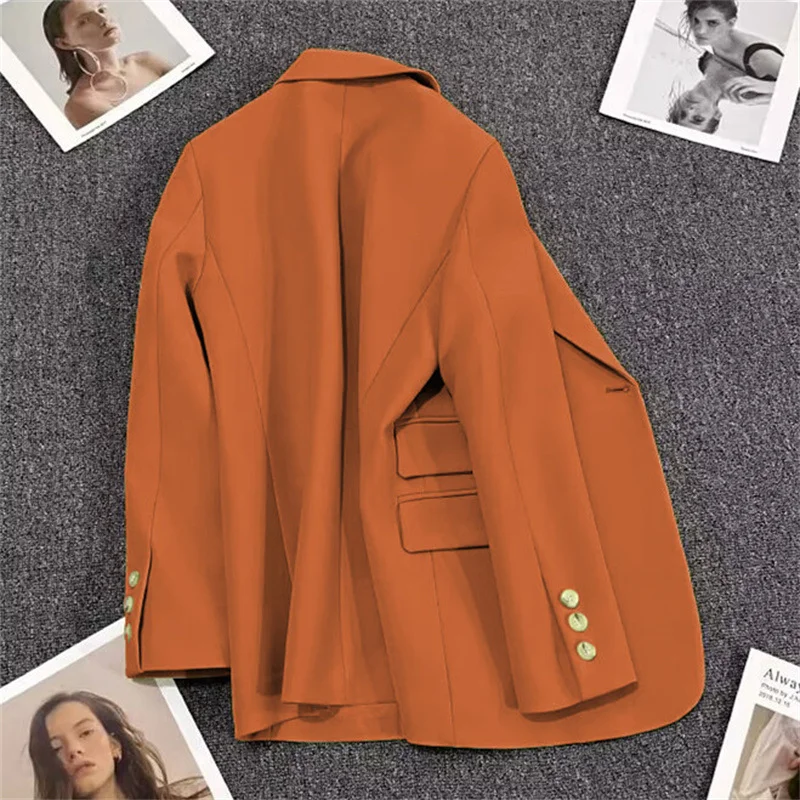 Woherb Woherb Spring And Autumn New Pink Suit Jacket Female A Button Casual Temperament Small Spring Suit Tide-Outfit Ideas