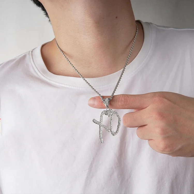 For Love - My Smokin' Hot Woman XO Letter Pendant Necklace