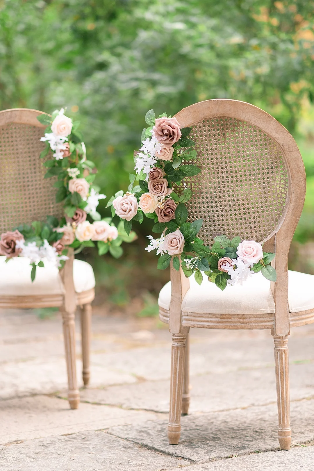 2ft Flower Garlands in Blush & Cream