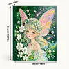 (30x40cm)DIY Pearl Painting Framed Fairy Girl Handmade Pearl Material Art Kit Living Room Decor