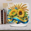 (US Local)Flower Double Sided Effect Table Top Diamond Painting Desktop Ornaments Kit (Sunflower B)