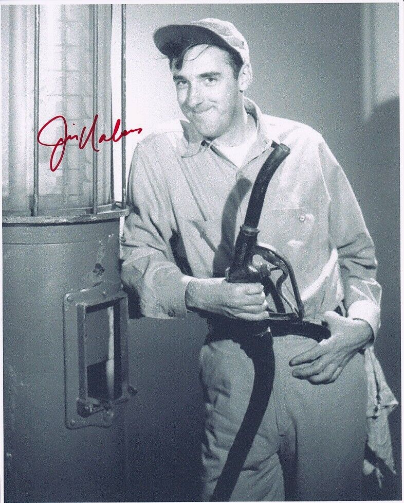 JIM NABORS signed ANDY GRIFFITH SHOW 8x10 w/ coa GOMER OLD TIME VISIBLE GAS PUMP