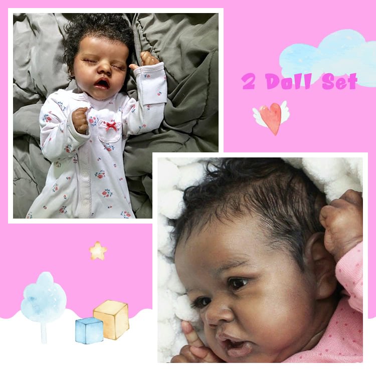 Lifelike Baby Sisters Marie and Chaya Reborn Baby Doll