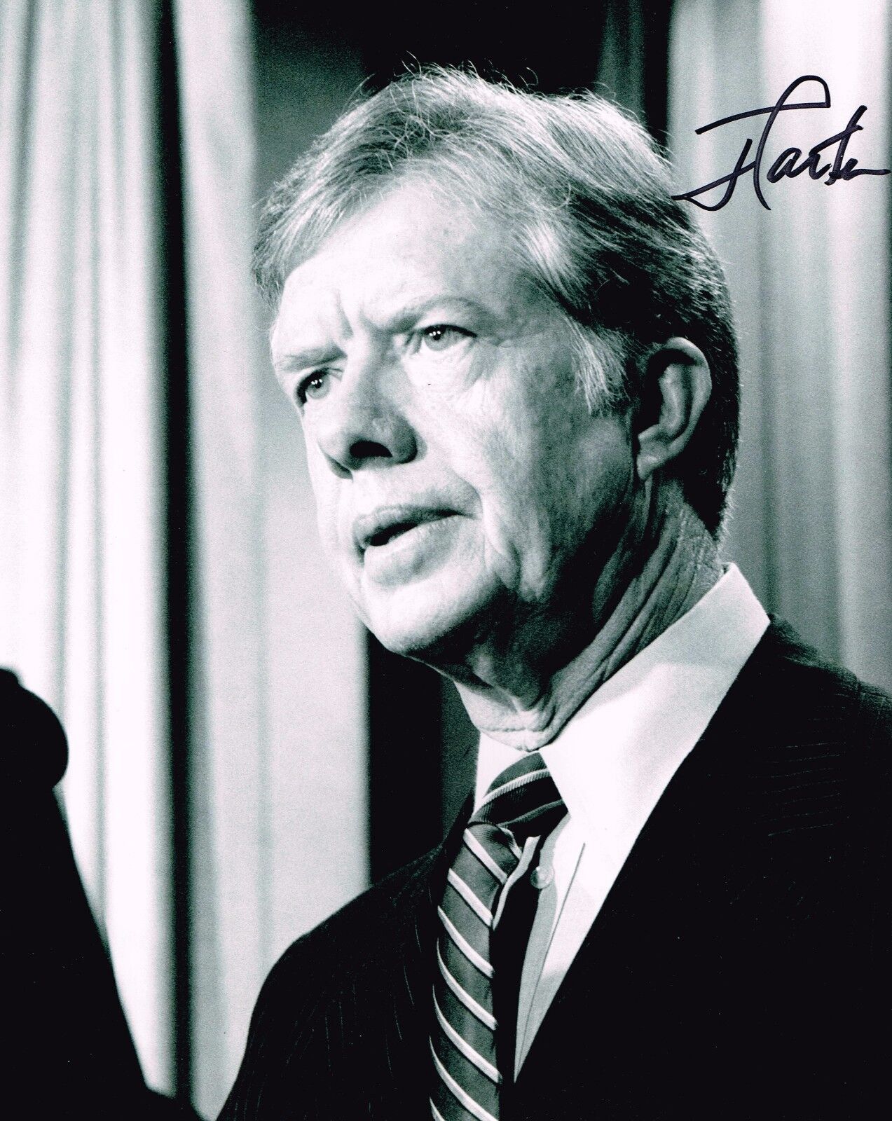 President Jimmy Carter Hand Signed Autograph 8x10 Photo Poster painting Democratic Party 39th