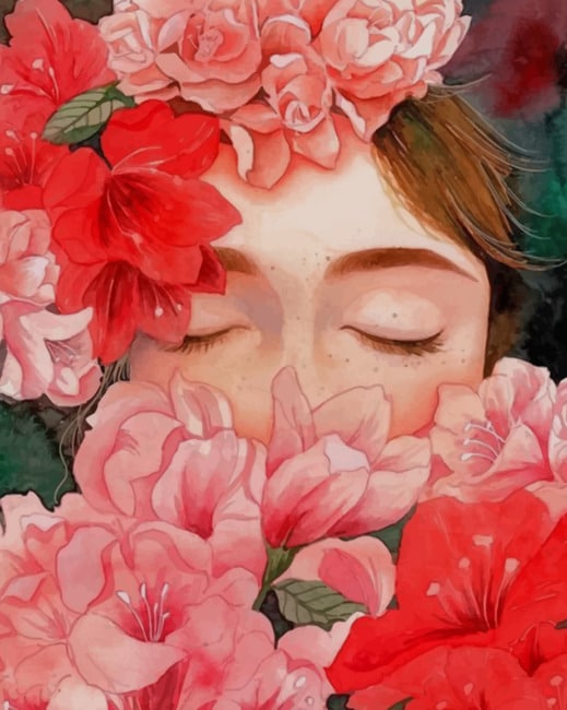 

Flower Lady – Paint By Numbers - 40*50CM, 501 Original