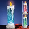 LED Christmas Candles Decoration Gift Rechargeable With Glitter
