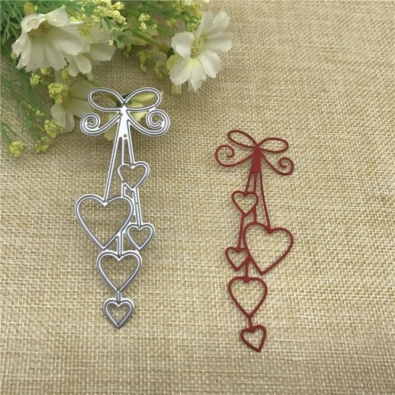 Heart Love heart bow tie Metal Cutting Dies for DIY Scrapbooking Album Paper Cards Decorative Crafts Embossing Die Cuts