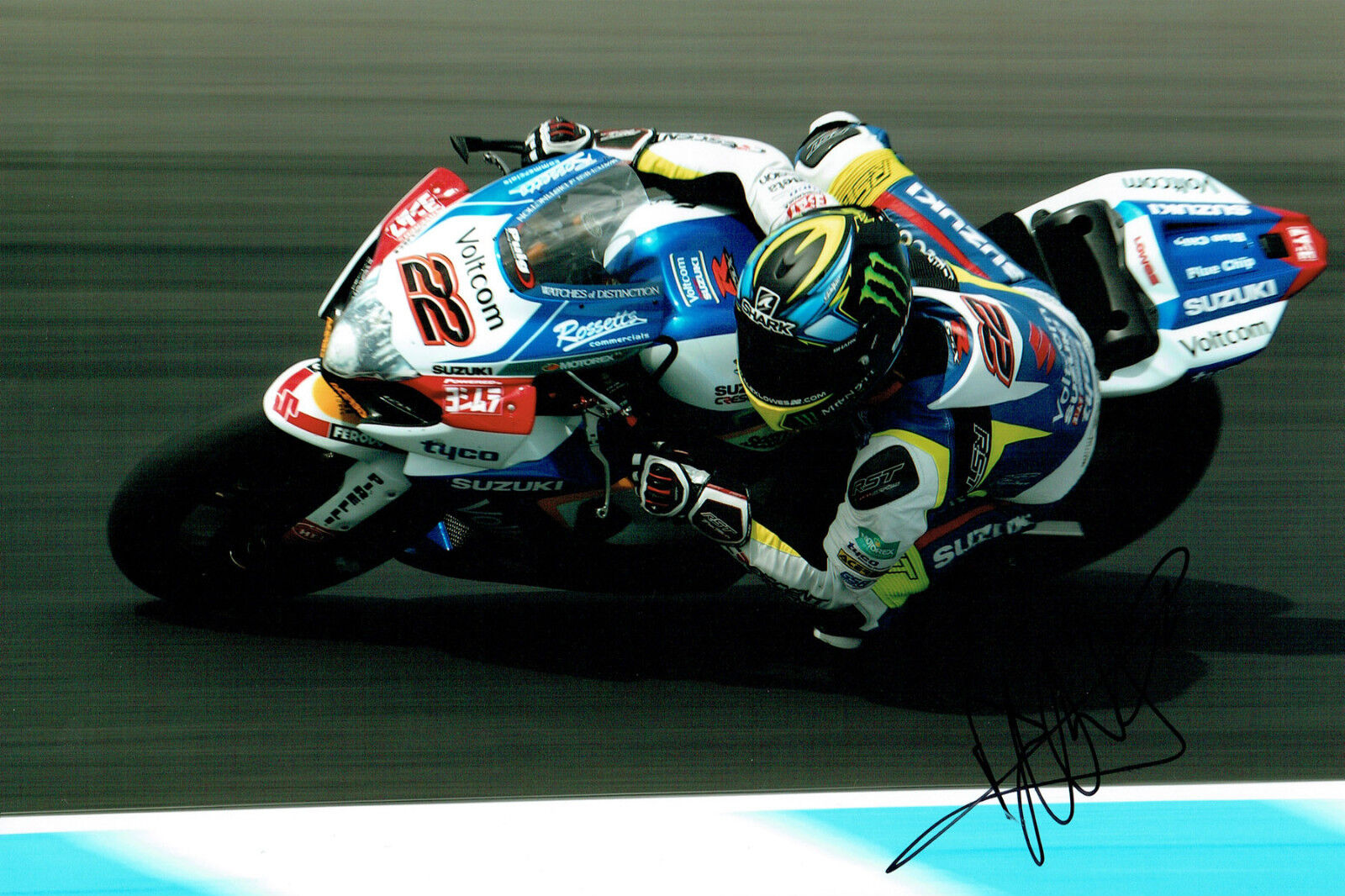 Alex LOWES SIGNED Superbikes Autograph Suzuki Voltcom 12x8 Photo Poster painting AFTAL COA