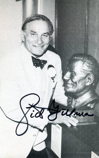 Sid Gillman Signed Jsa Sticker Photo Poster painting Postcard Authentic Autograph