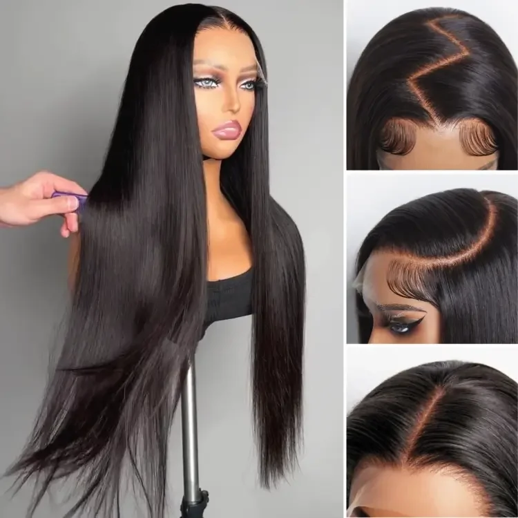 Glueless Wig Ready to Go Silky Straight 7x6 Closure HD Lace Pre Plucked & Bleached Breathable Cap