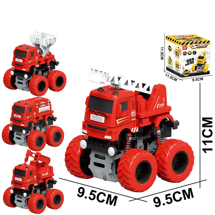 Friction Powered Engineer Military Fire Truck Toys