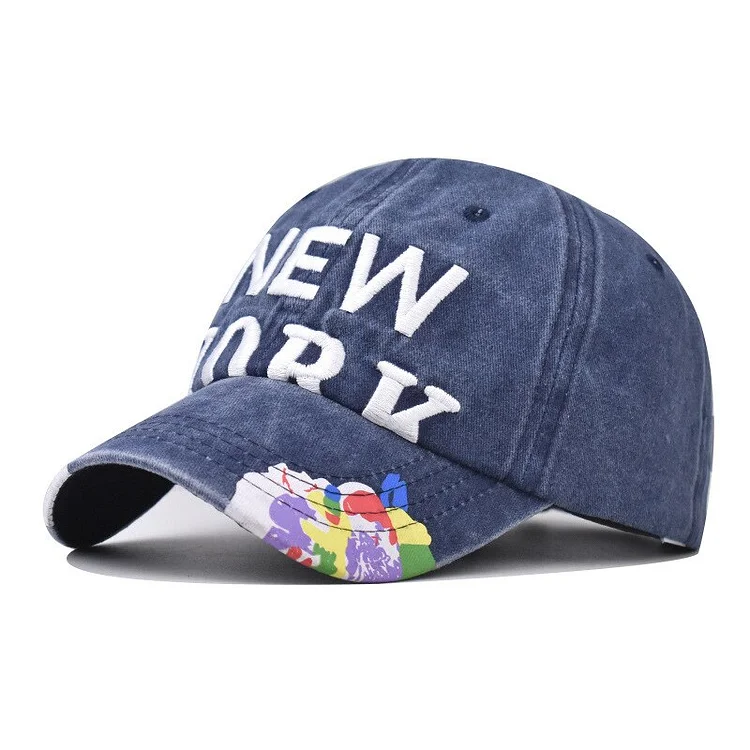 NEW YORK Letter Embroider Bucket Hat Women MenFloral Graffiti Peaked Hat Female Snapback Sun Gorras Trucker Cap Hip Hop