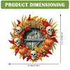(US Local)Acrylic Skull Pumpkin   DIY Hanging Diamond Art Kits Wall Door Decoration
