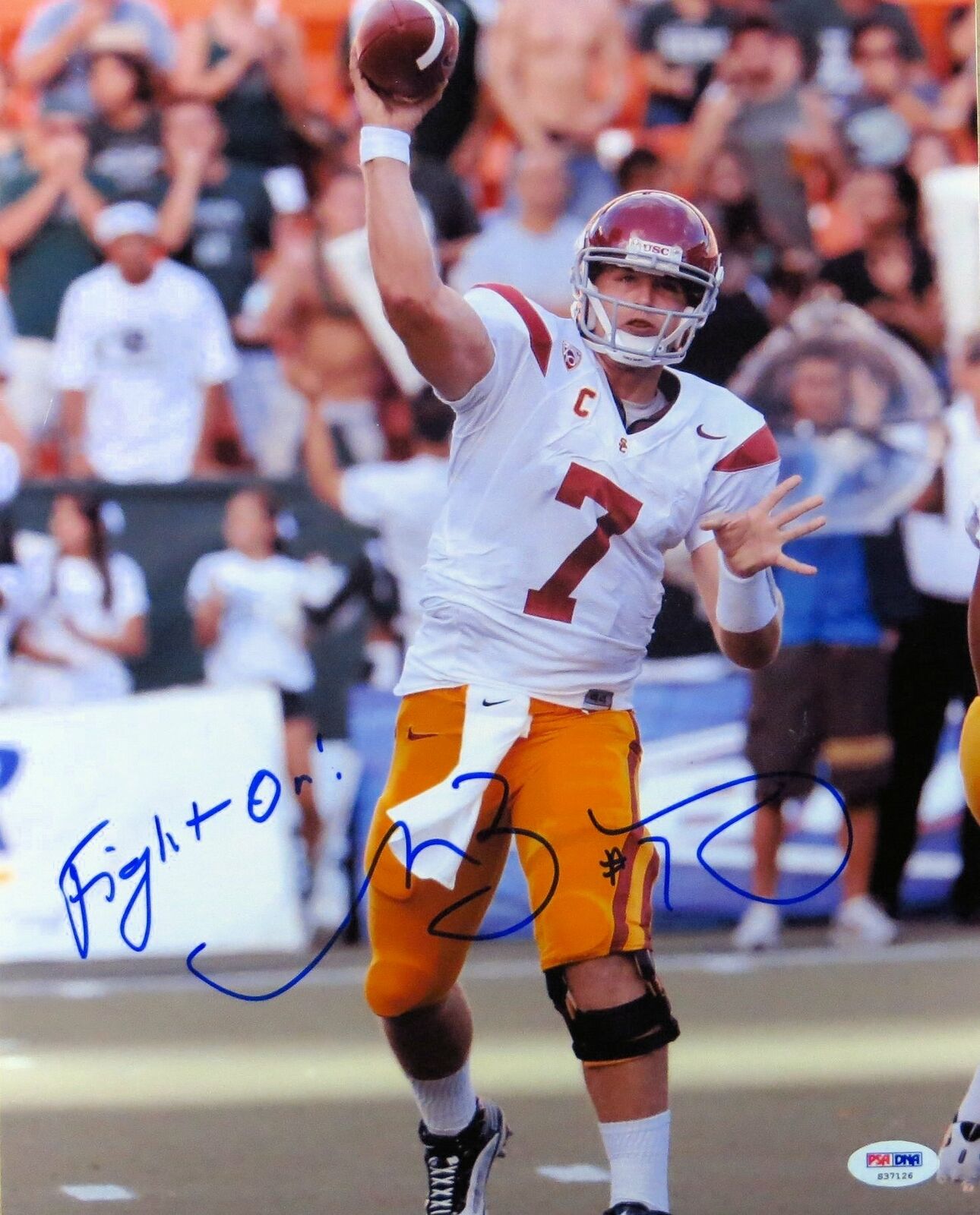 Matt Barkley Signed Autographed 11X14 Photo Poster painting USC Trojans Fight On