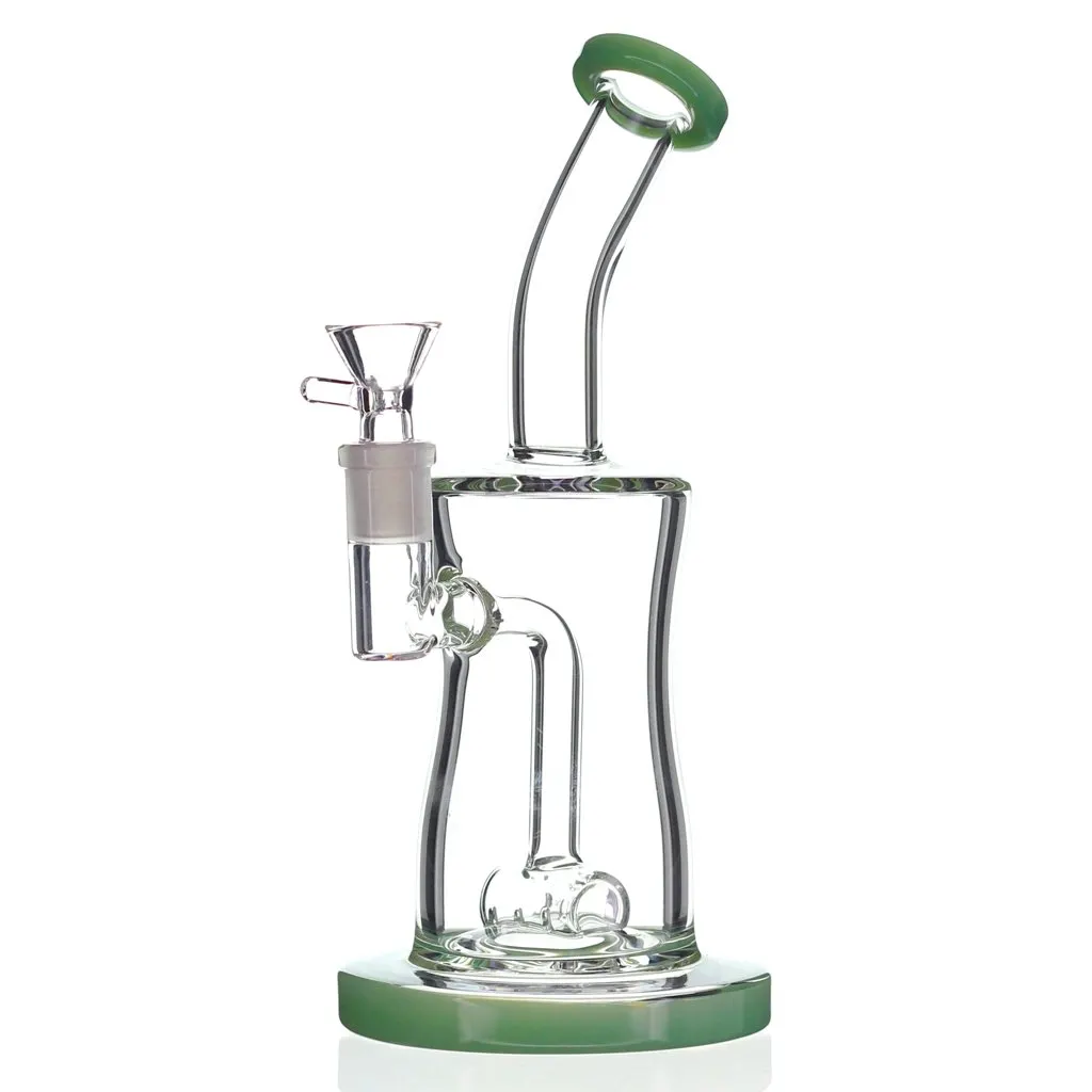 Heavy Slitted Hex Perc Glass Dab Rig