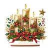 Wooden Special Shaped Christmas Candle Diamond Painting Tabletop Ornaments Kit
