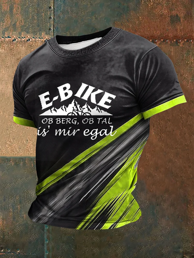 Fahre bedrucktes Kurzarm-T-Shirt für Männer