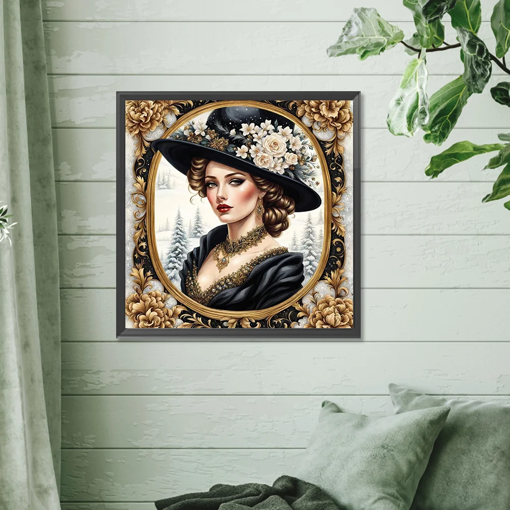 Diamond Painting - Full Round Drill - Noble Woman(Canvas|30*30cm)